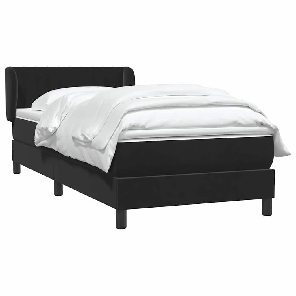 Box spring krevet s madracem crni 80 x 220 cm baršunasti