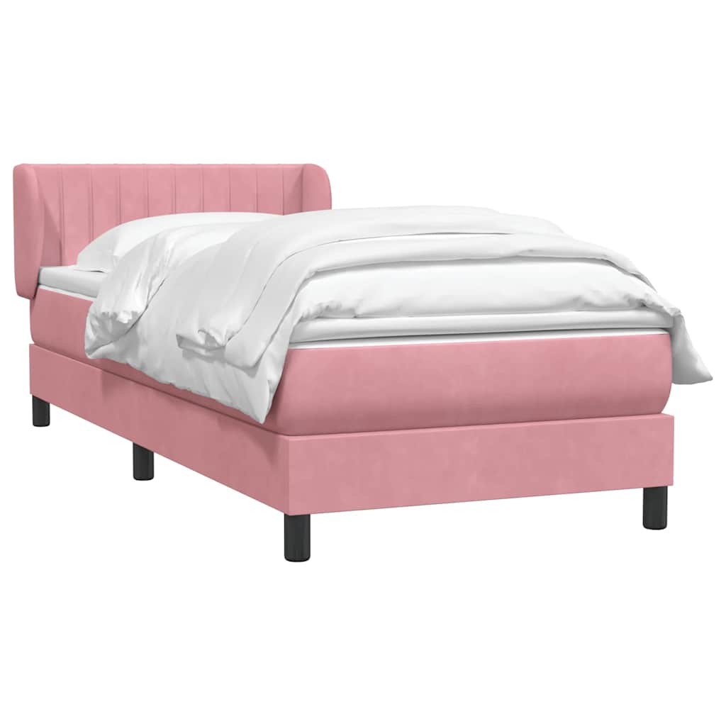 Box spring krevet s madracem ružičasti 80 x 220 cm baršunasti
