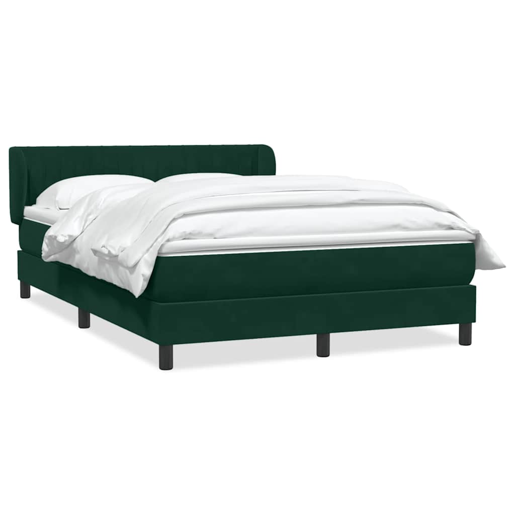 Box Spring krevet s madracem tamno zeleni 160x220 cm baršun
