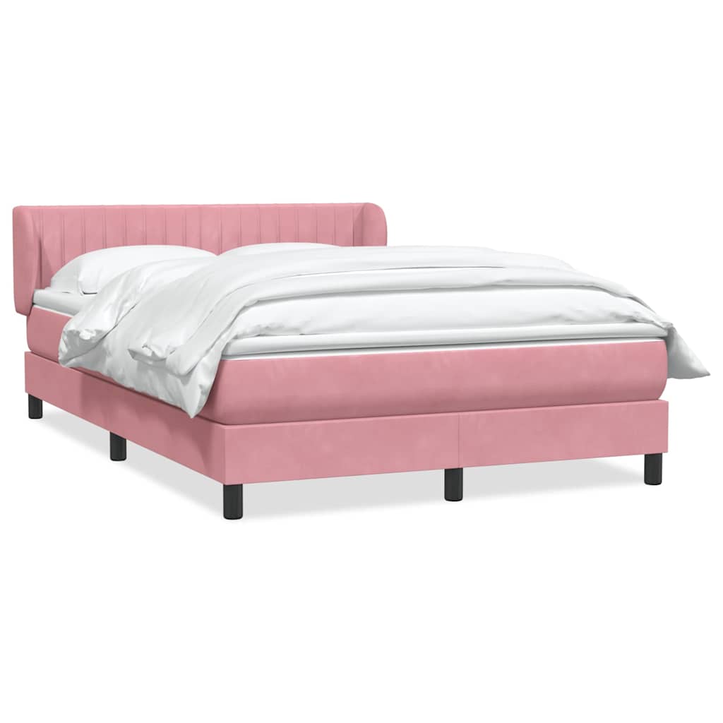 Box Spring krevet s madracem ružičasti 160x220 cm baršun