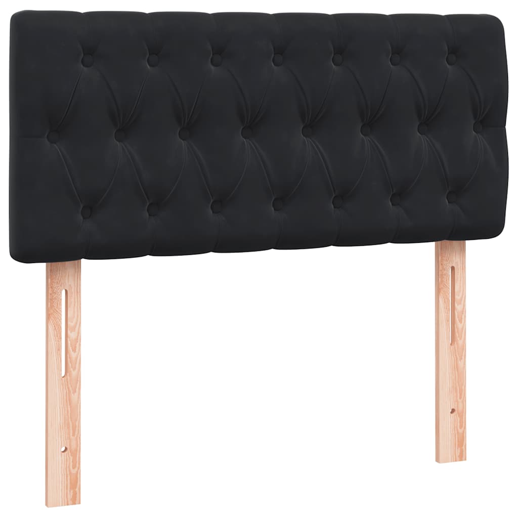Box spring krevet s madracem crni 80 x 220 cm baršunasti