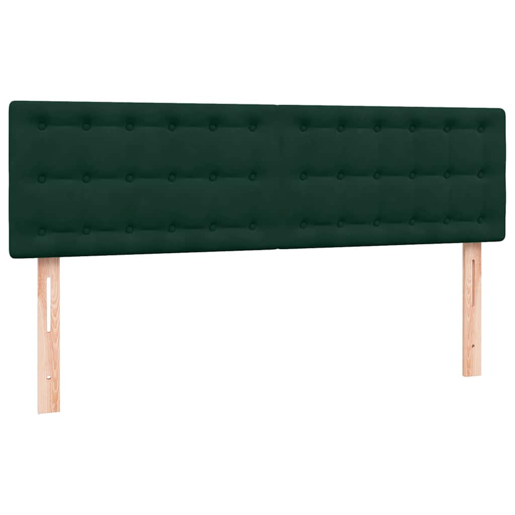 Box Spring krevet s madracem tamno zeleni 160x220 cm baršun