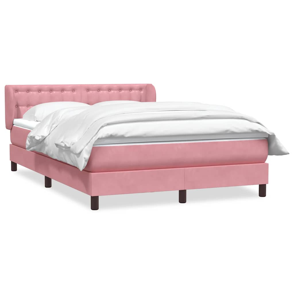 Box Spring krevet s madracem ružičasti 160x220 cm baršun