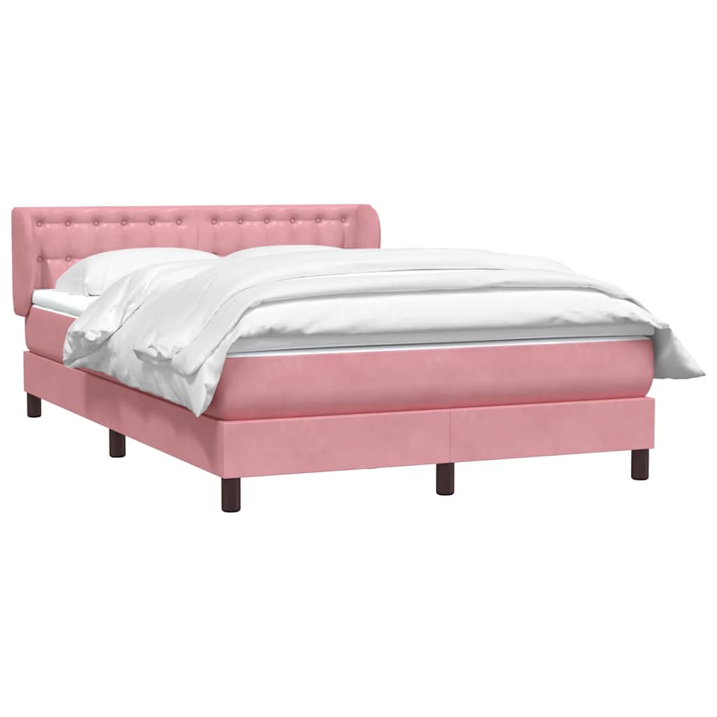 Box Spring krevet s madracem ružičasti 160x220 cm baršun