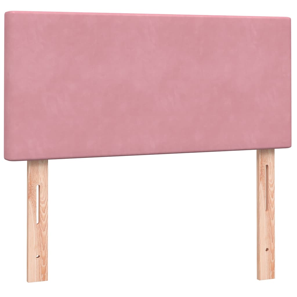 Box Spring krevet s madracem ružičasti 90x210 cm samt