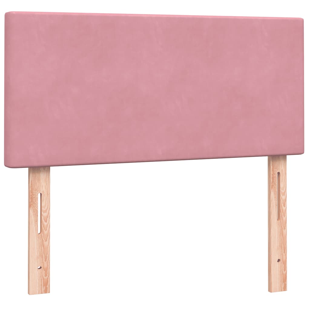 Box spring krevet s madracem ružičasti 80 x 220 cm baršunasti