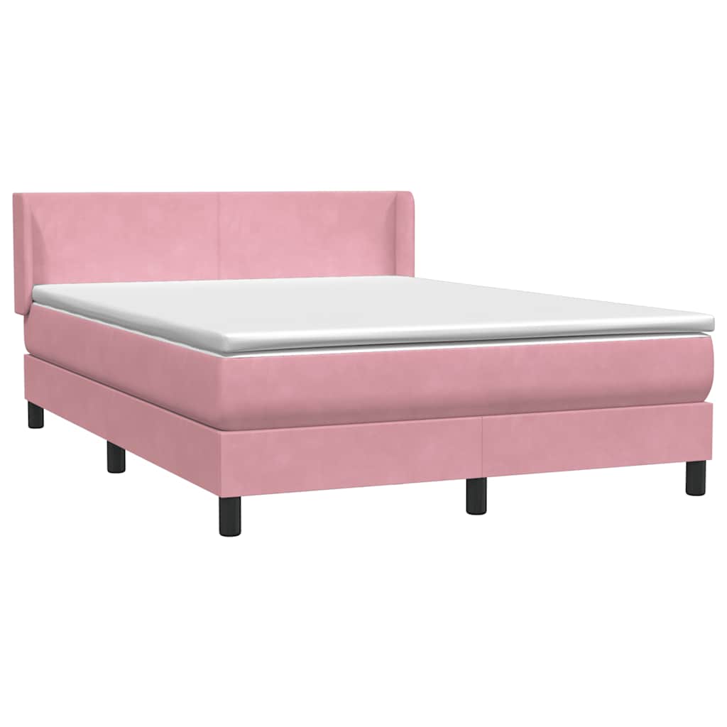 Box Spring krevet s madracem ružičasti 160x220 cm baršun