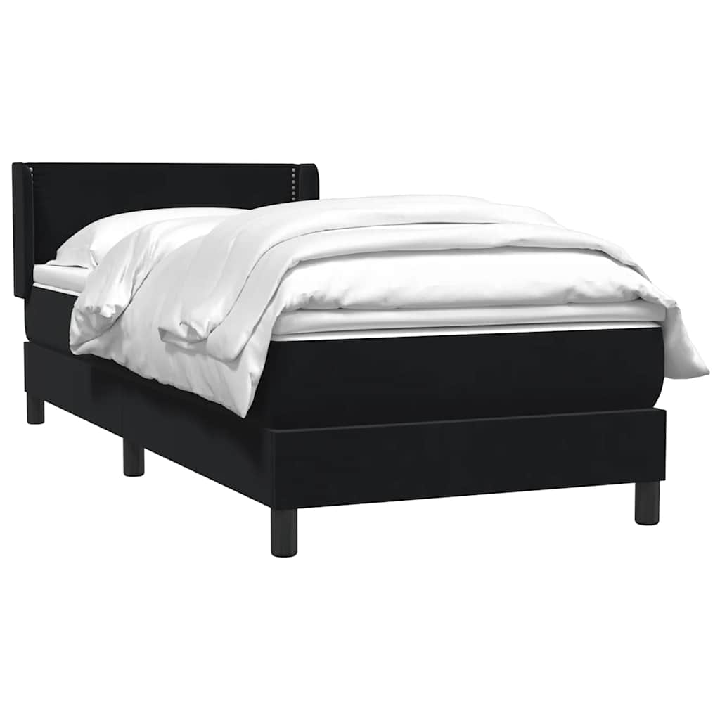 Box spring krevet s madracem crni 80 x 220 cm baršunasti