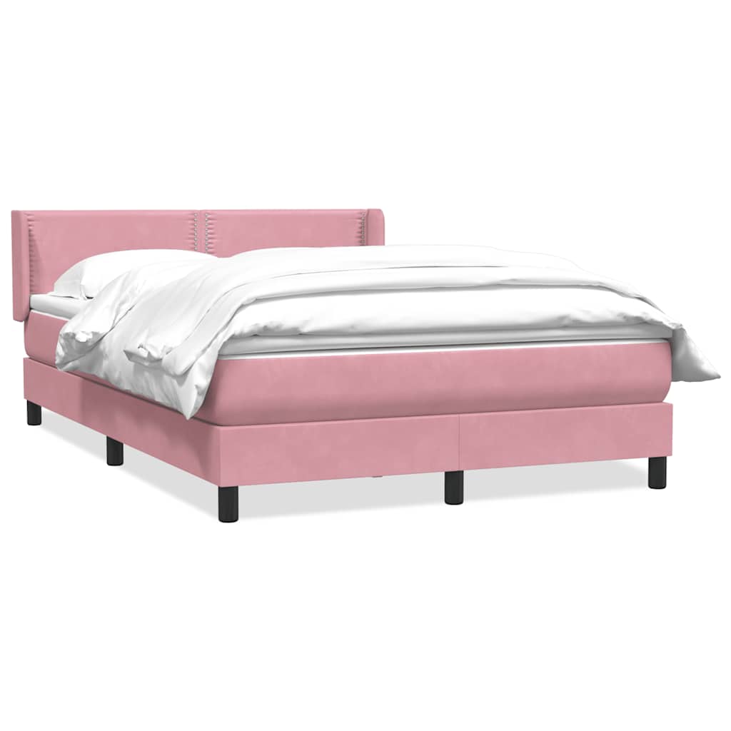 Box Spring krevet s madracem ružičasti 160x220 cm baršun