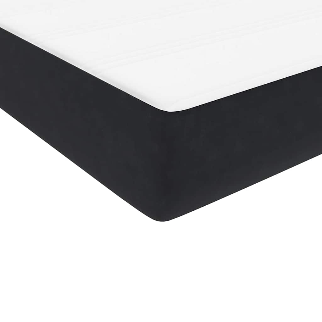 Box spring krevet s madracem crni 90x210 cm baršunasti