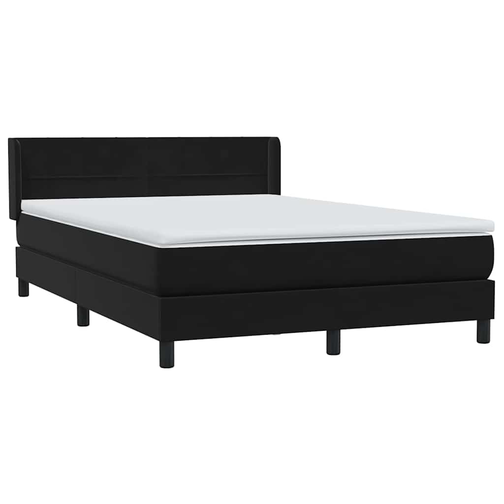 Box spring krevet s madracem crni 160x210 cm baršunasti