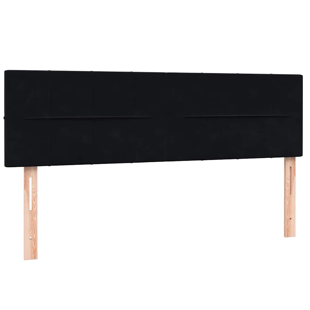 Box spring krevet s madracem crni 160x210 cm baršunasti