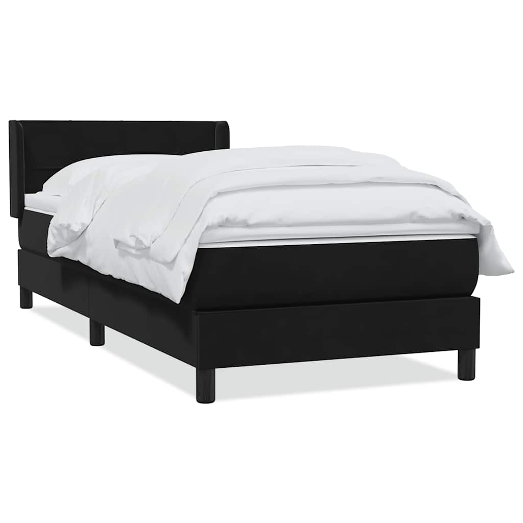 Box spring krevet s madracem crni 80 x 220 cm baršunasti
