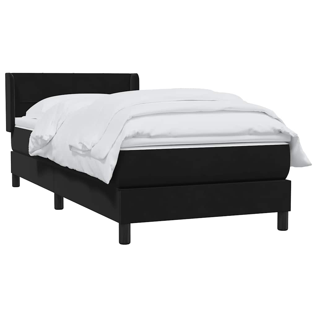 Box spring krevet s madracem crni 80 x 220 cm baršunasti