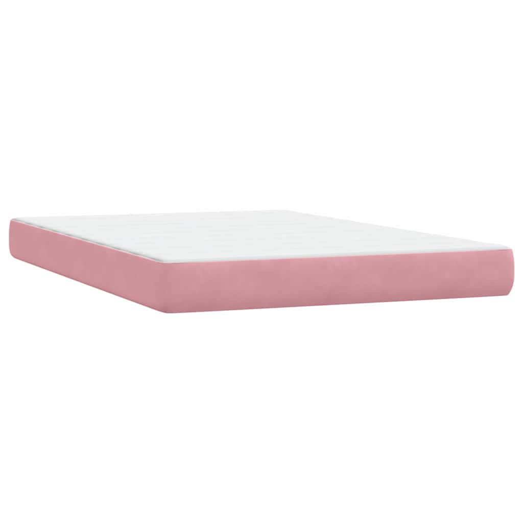 Box spring krevet s madracem ružičasti 80 x 220 cm baršunasti