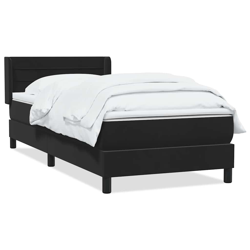 Box spring krevet s madracem crni 80 x 220 cm baršunasti