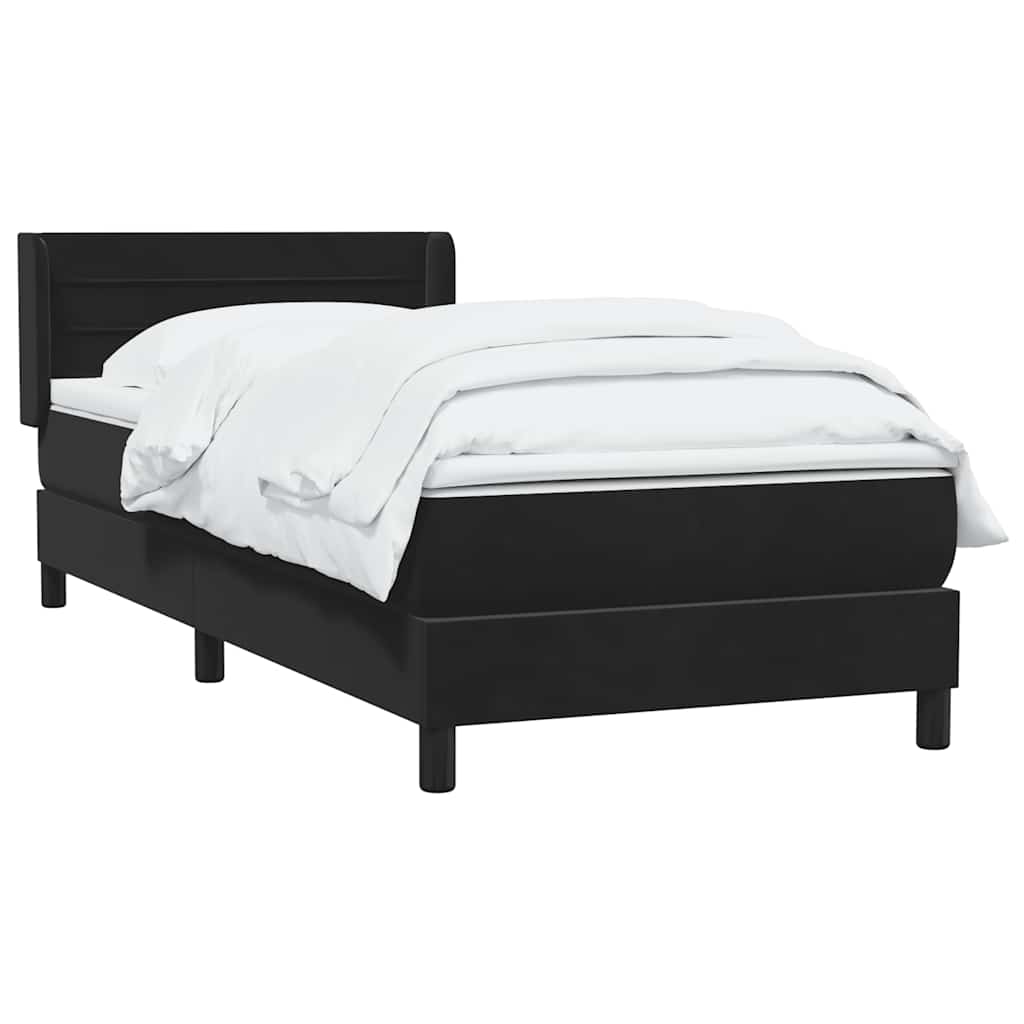 Box spring krevet s madracem crni 80 x 220 cm baršunasti