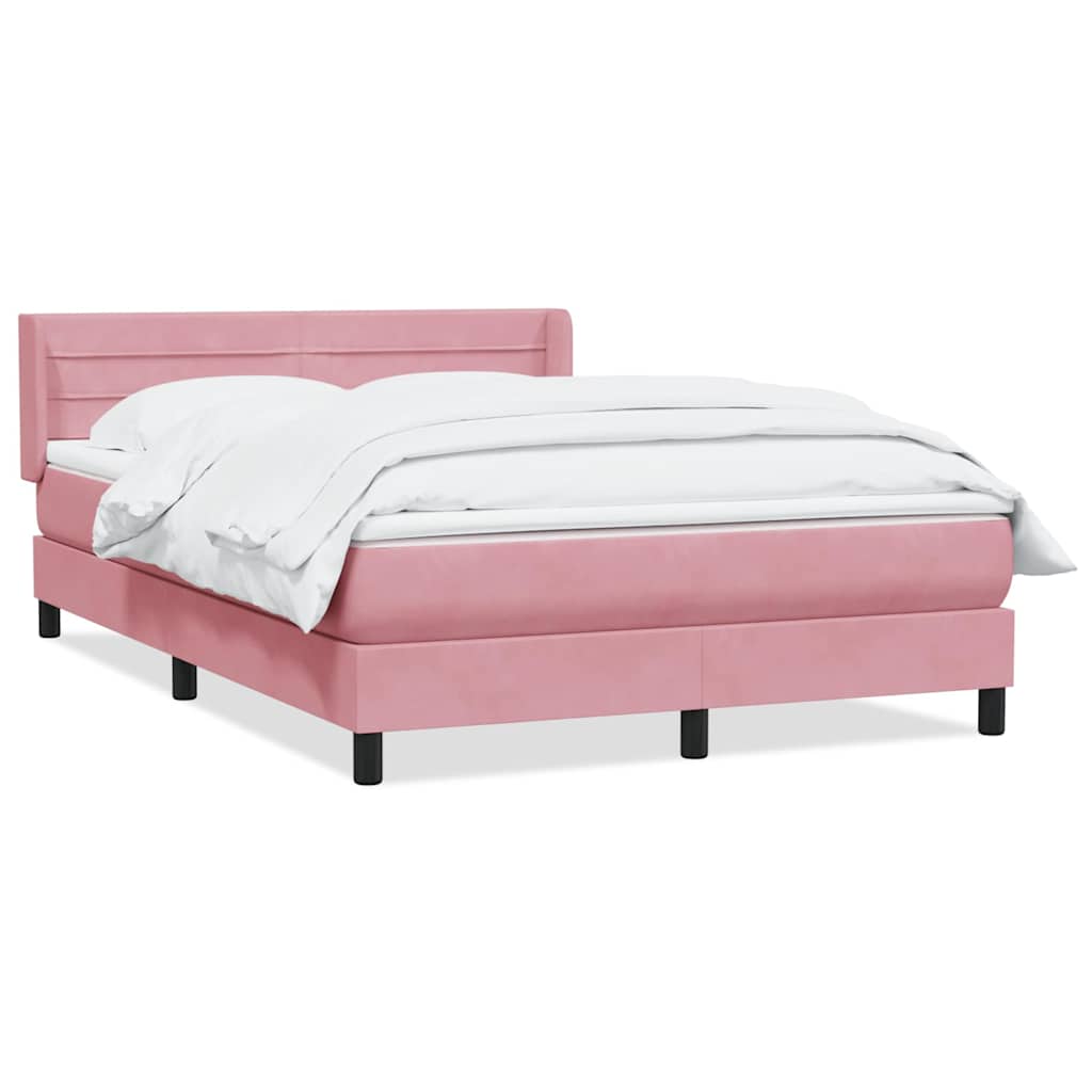 Box Spring krevet s madracem ružičasti 160x220 cm baršun