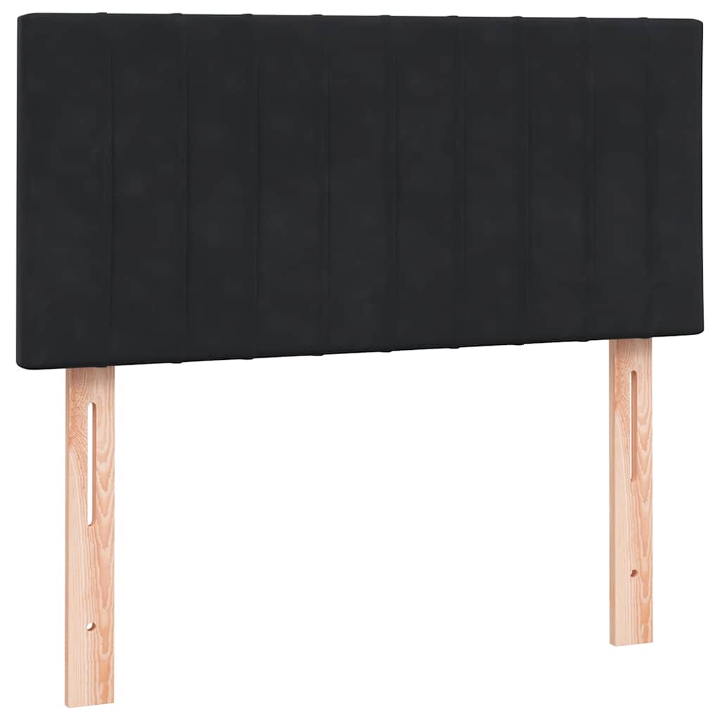 Box spring krevet s madracem crni 80 x 220 cm baršunasti