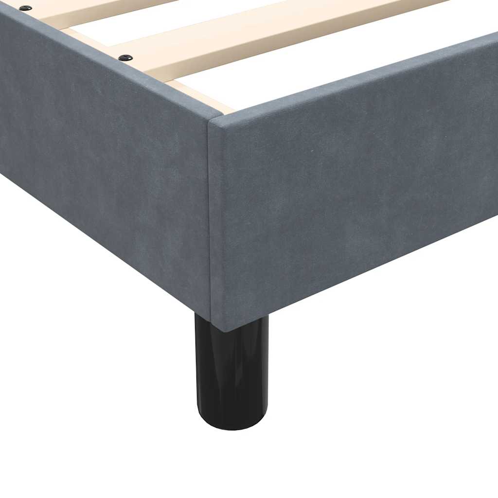 Box Spring krevet s madracem tamno sivi 80x210 cm baršun