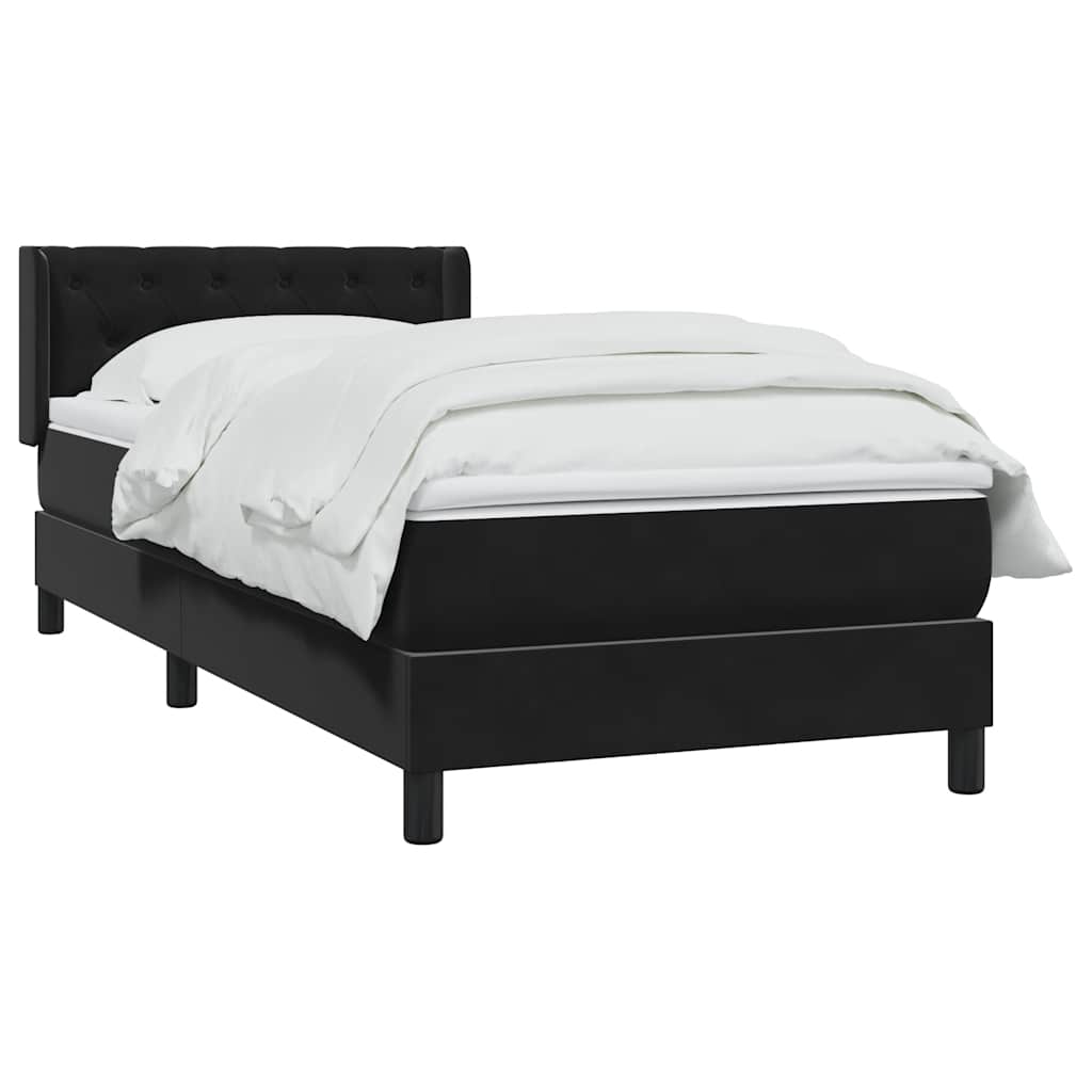 Box spring krevet s madracem crni 80 x 220 cm baršunasti