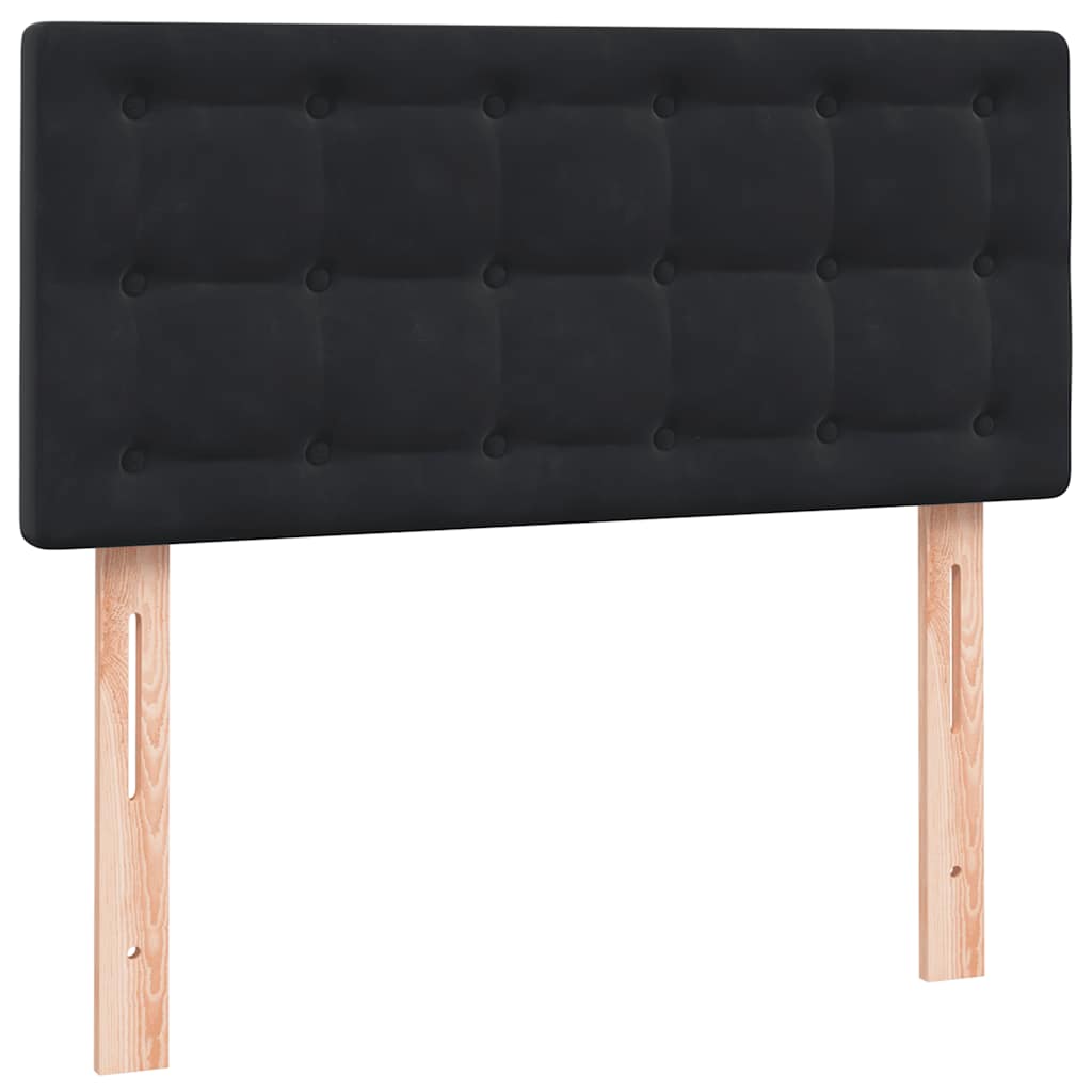 Box spring krevet s madracem crni 90x210 cm baršunasti