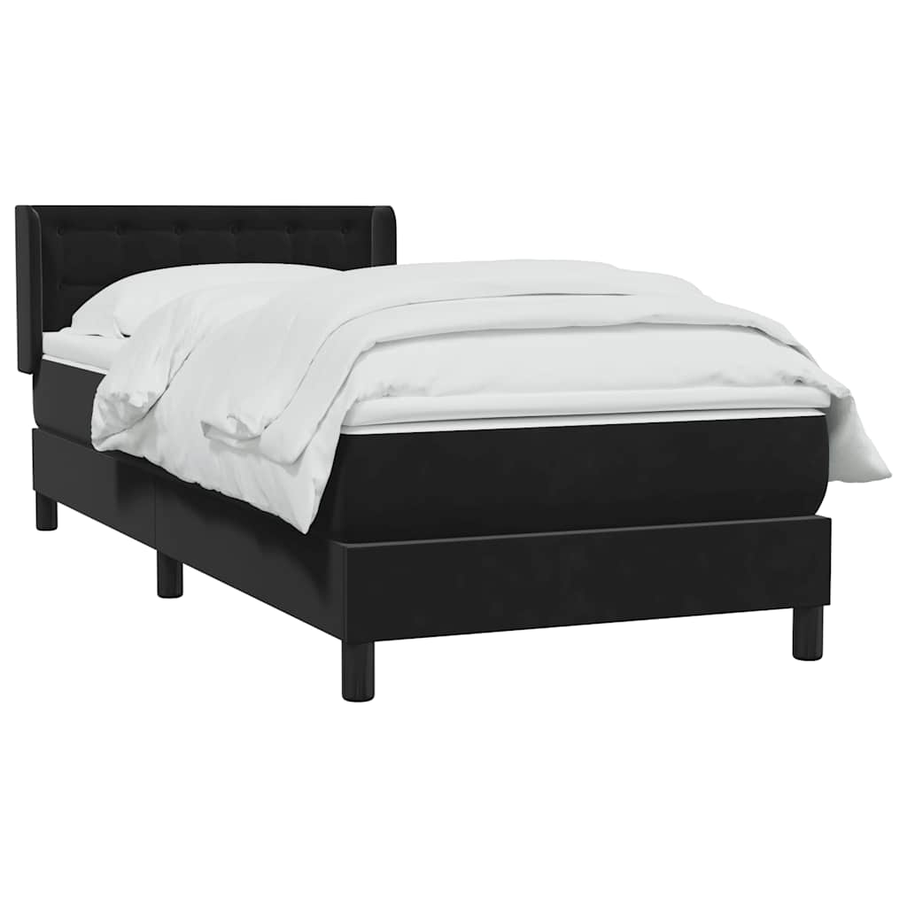 Box spring krevet s madracem crni 80 x 220 cm baršunasti