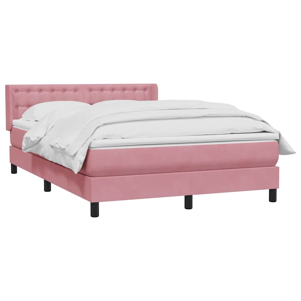 Box Spring krevet s madracem ružičasti 160x220 cm baršun