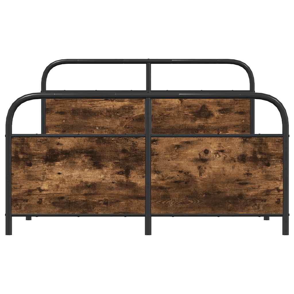 Metalni okvir kreveta bez madraca boja hrasta 140x190 cm
