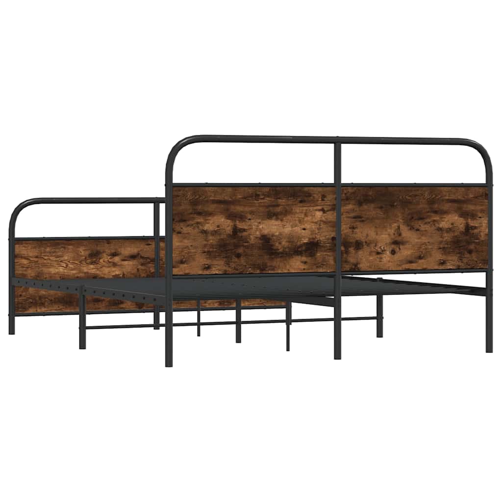 Metalni okvir kreveta bez madraca boja hrasta 160x200 cm