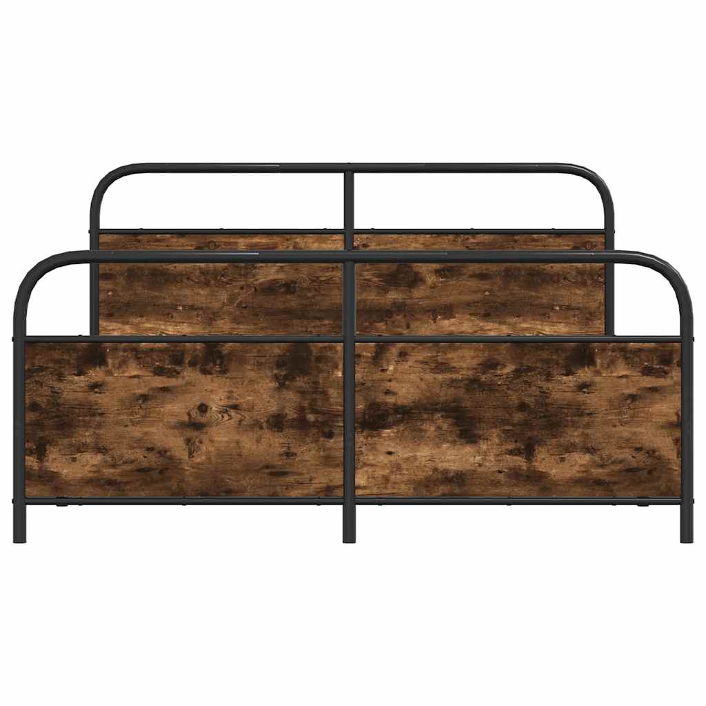 Metalni okvir kreveta bez madraca boja hrasta 180x200 cm