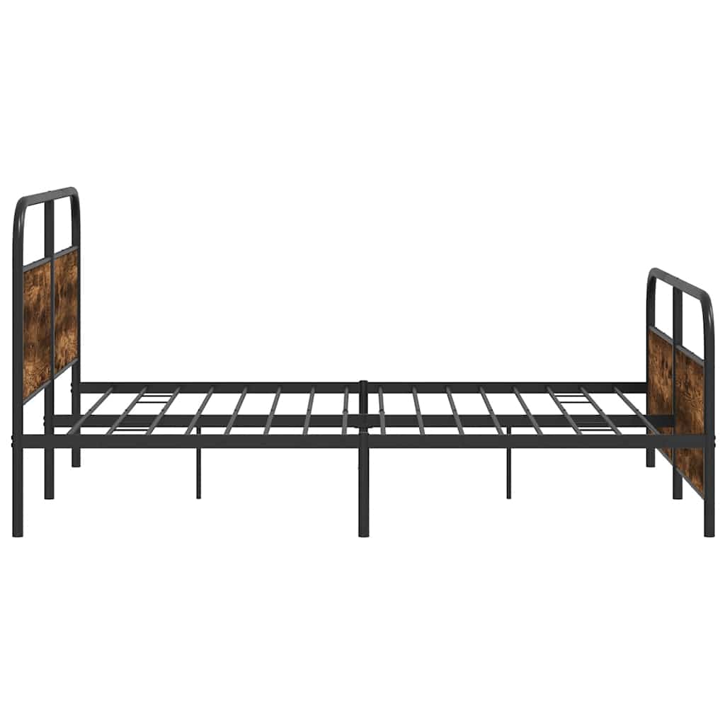 Metalni okvir kreveta bez madraca boja hrasta 180x200 cm