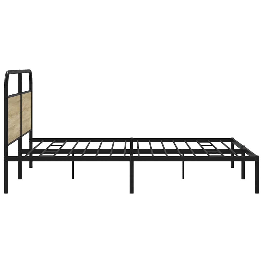 Metalni okvir kreveta bez madraca boja hrasta sonome 180x200 cm