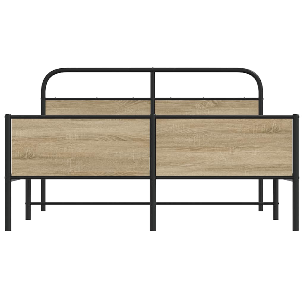 Metalni okvir kreveta bez madraca boja hrasta 180x200 cm