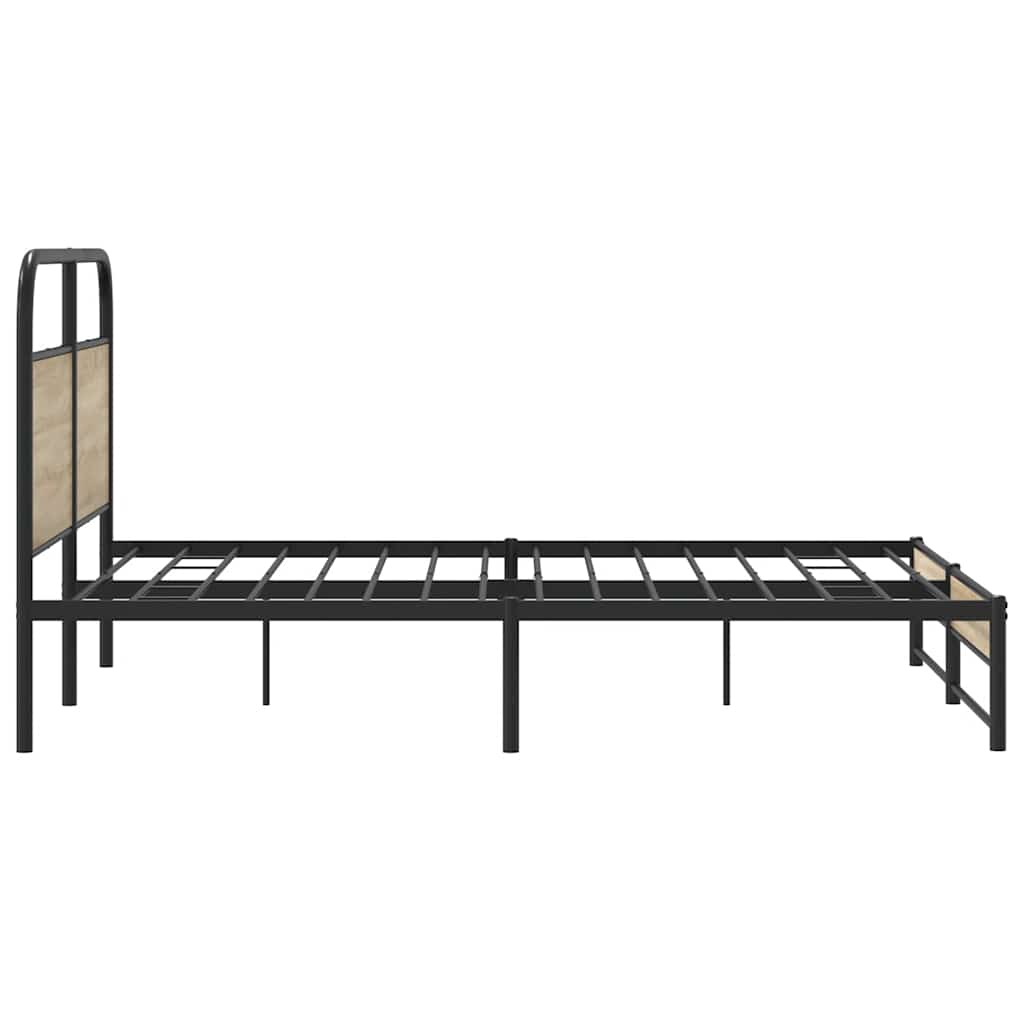Metalni okvir kreveta bez madraca boja hrasta 160x200 cm