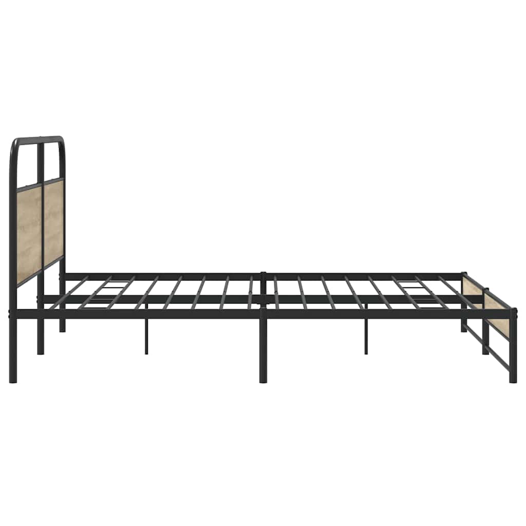 Metalni okvir kreveta bez madraca boja hrasta 180x200 cm