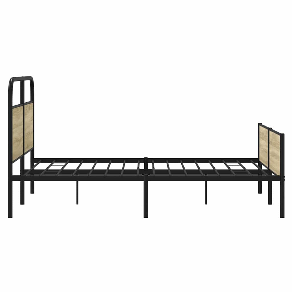 Metalni okvir kreveta bez madraca boja hrasta sonome 160x200 cm