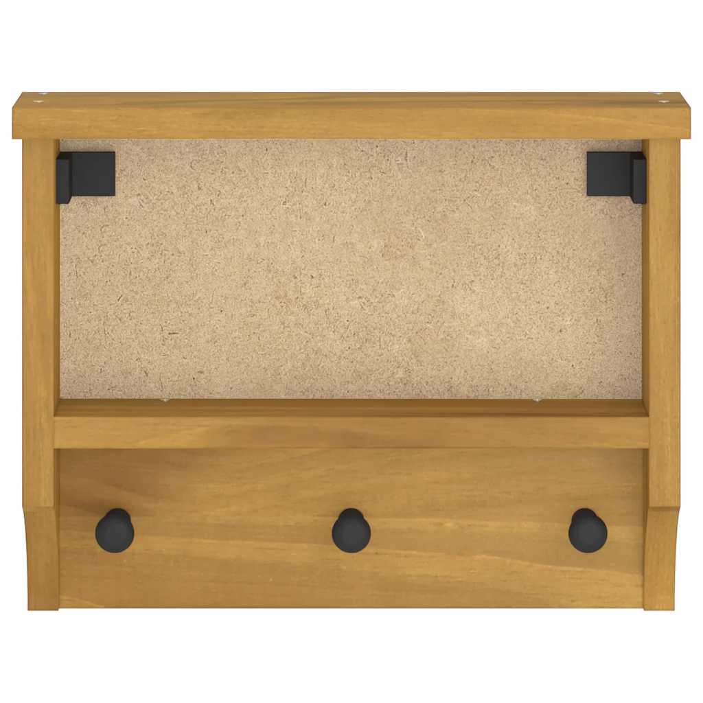 Zidna vješalica za kapute SANDNES 45x12x35 cm puno drvo bor