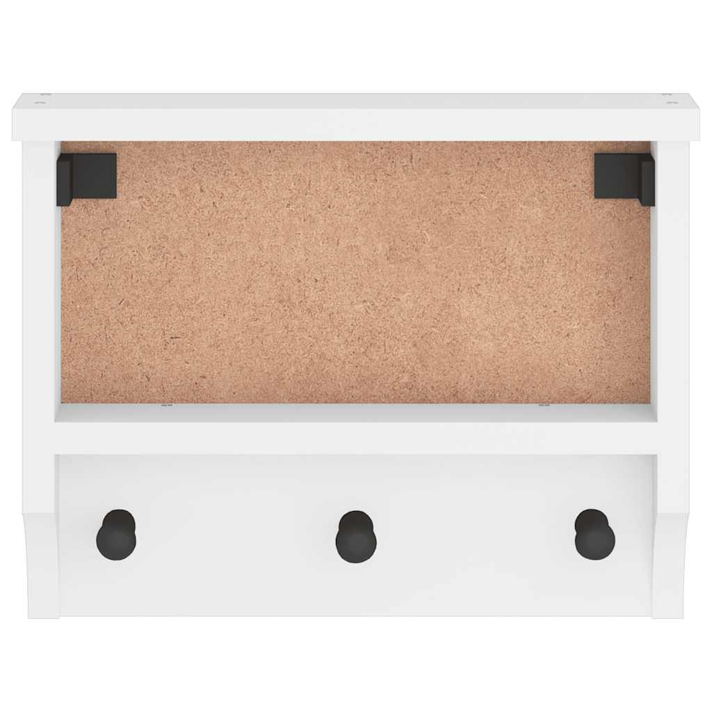 Zidna vješalica za kapute SANDNES 45x12x35 cm puno drvo bor