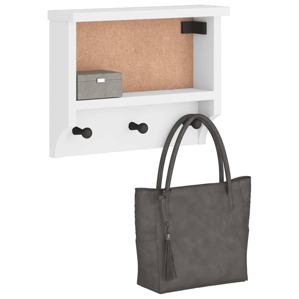 Zidna vješalica za kapute SANDNES 45x12x35 cm puno drvo bor