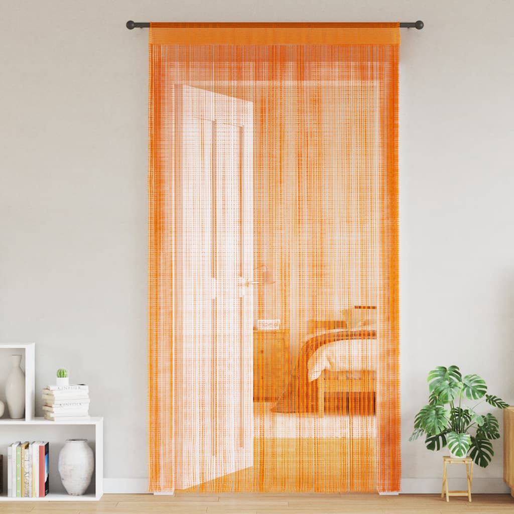 Zavjese od špage 2 kom. narančaste 100x250 cm