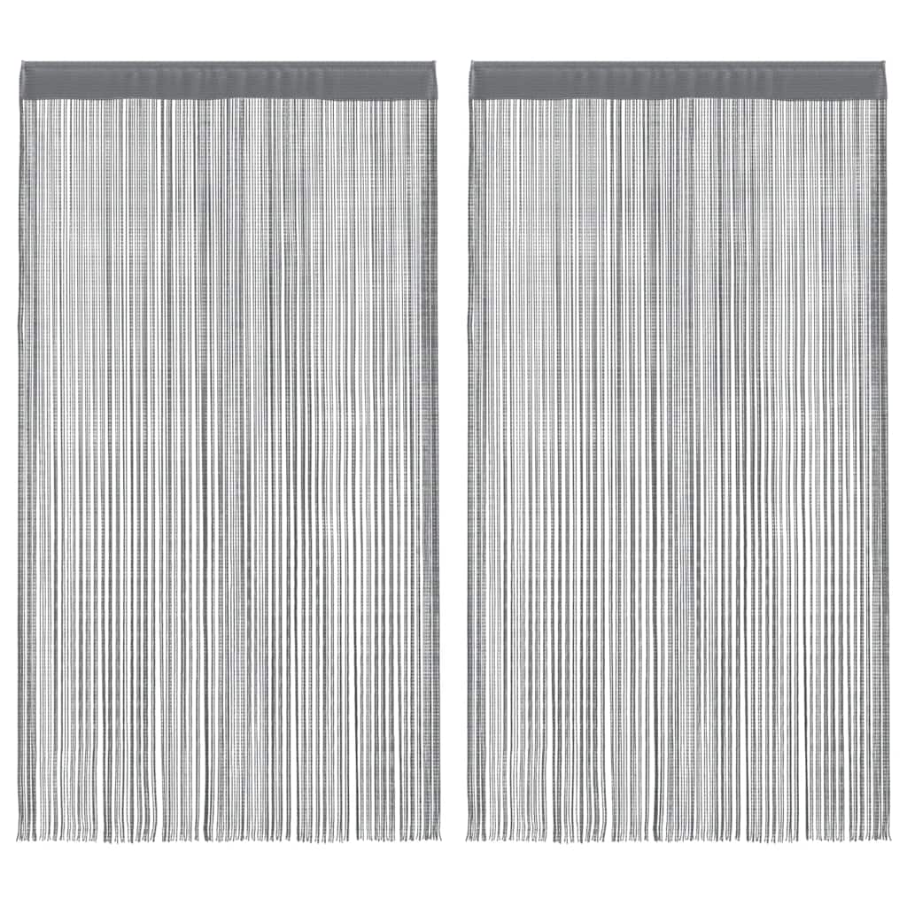 Zavjese od špage 2 kom antracit boje 100x250 cm