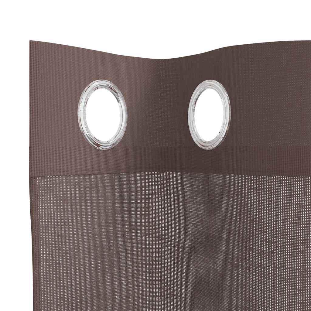 Voile zavjese s ušicama 2 kom smeđe 140x245 cm