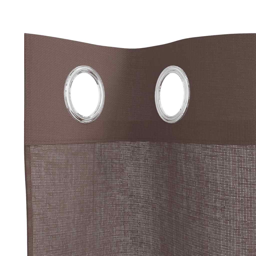 Voile zavjese s ušicama 2 kom smeđe 140x260 cm