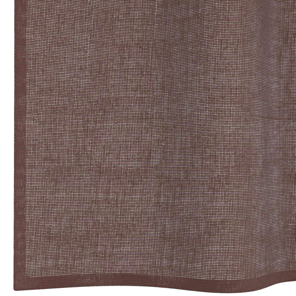 Voile zavjese s ušicama 2 kom smeđe 140x300 cm