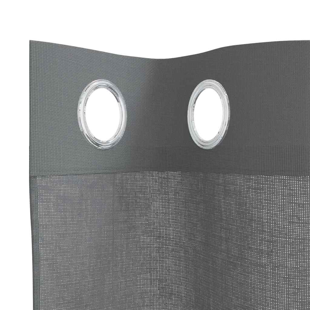 Voile zavjese s ušicama 2 kom tamnosive 140x260 cm