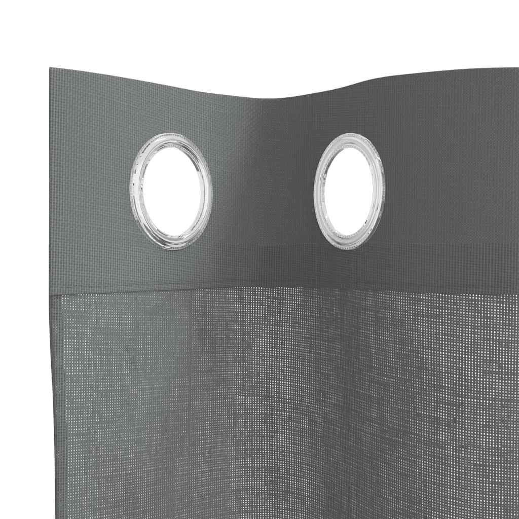 Voile zavjese s ušicama 2 kom tamnosive 140x300 cm