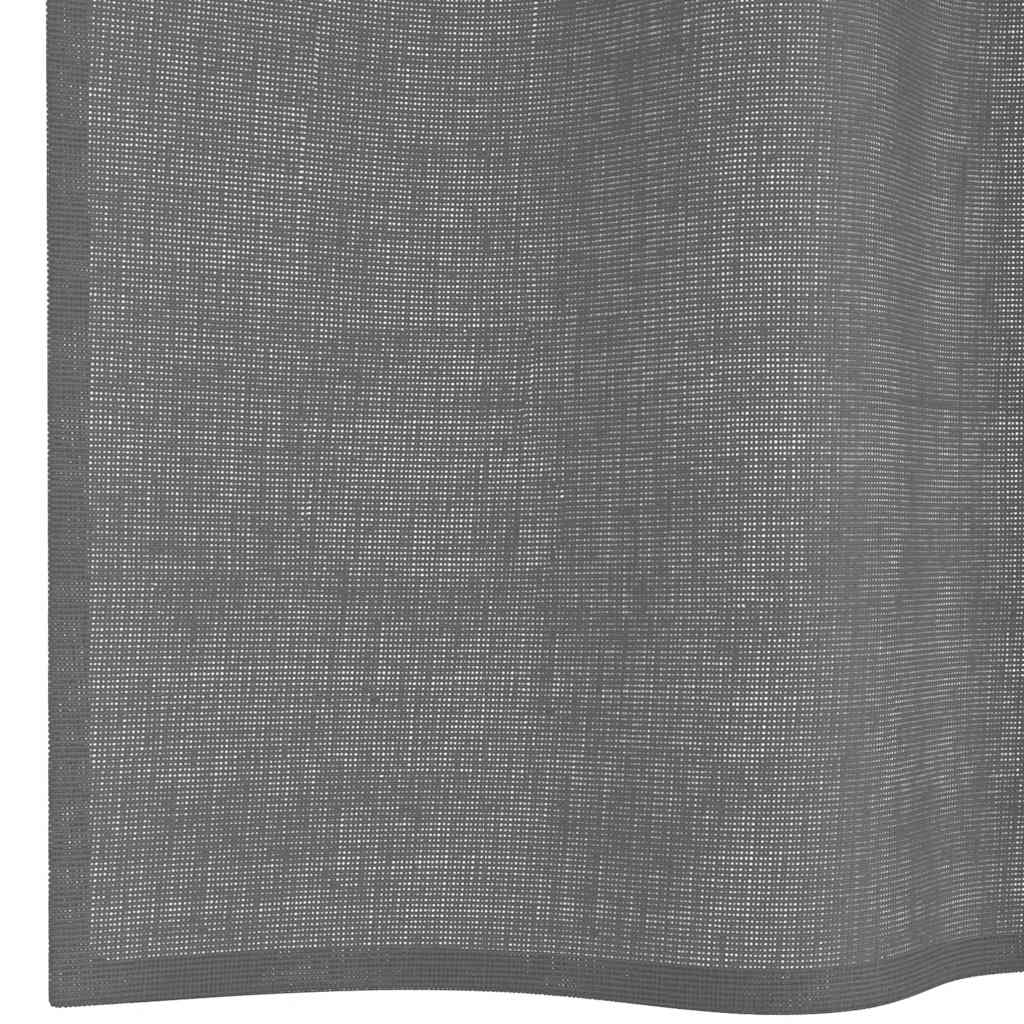 Voile zavjese s ušicama 2 kom tamnosive 140x300 cm