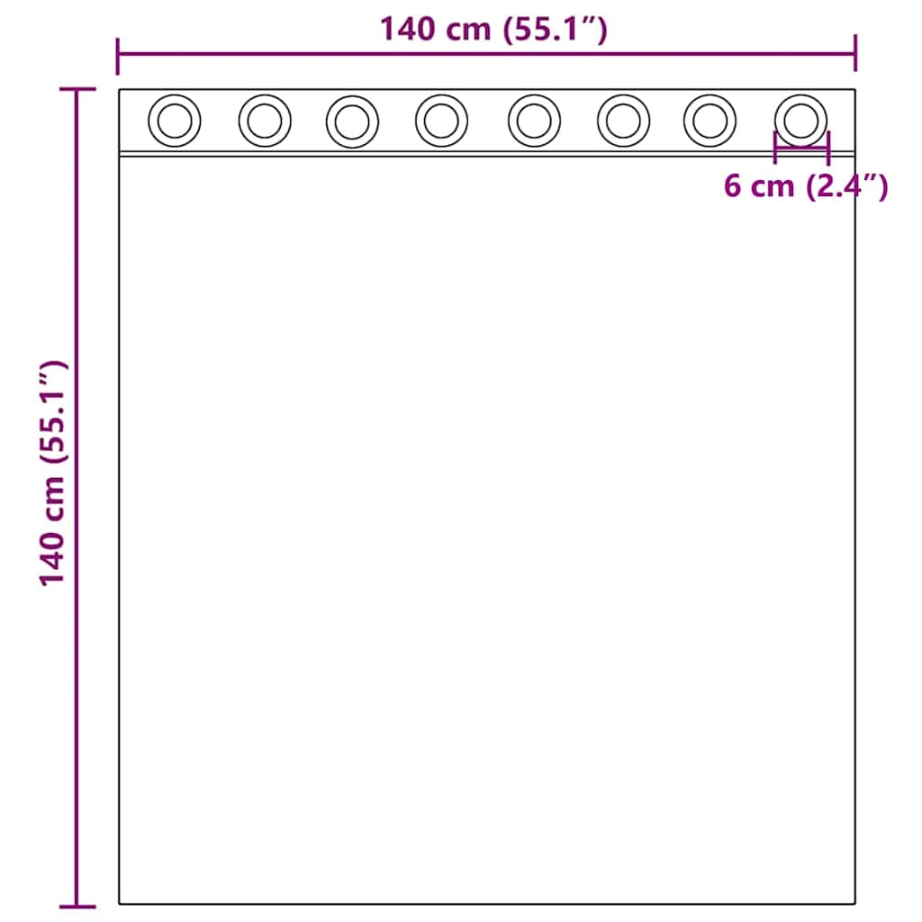 Voile zavjese s ušicama 2 kom narančaste 140x140 cm