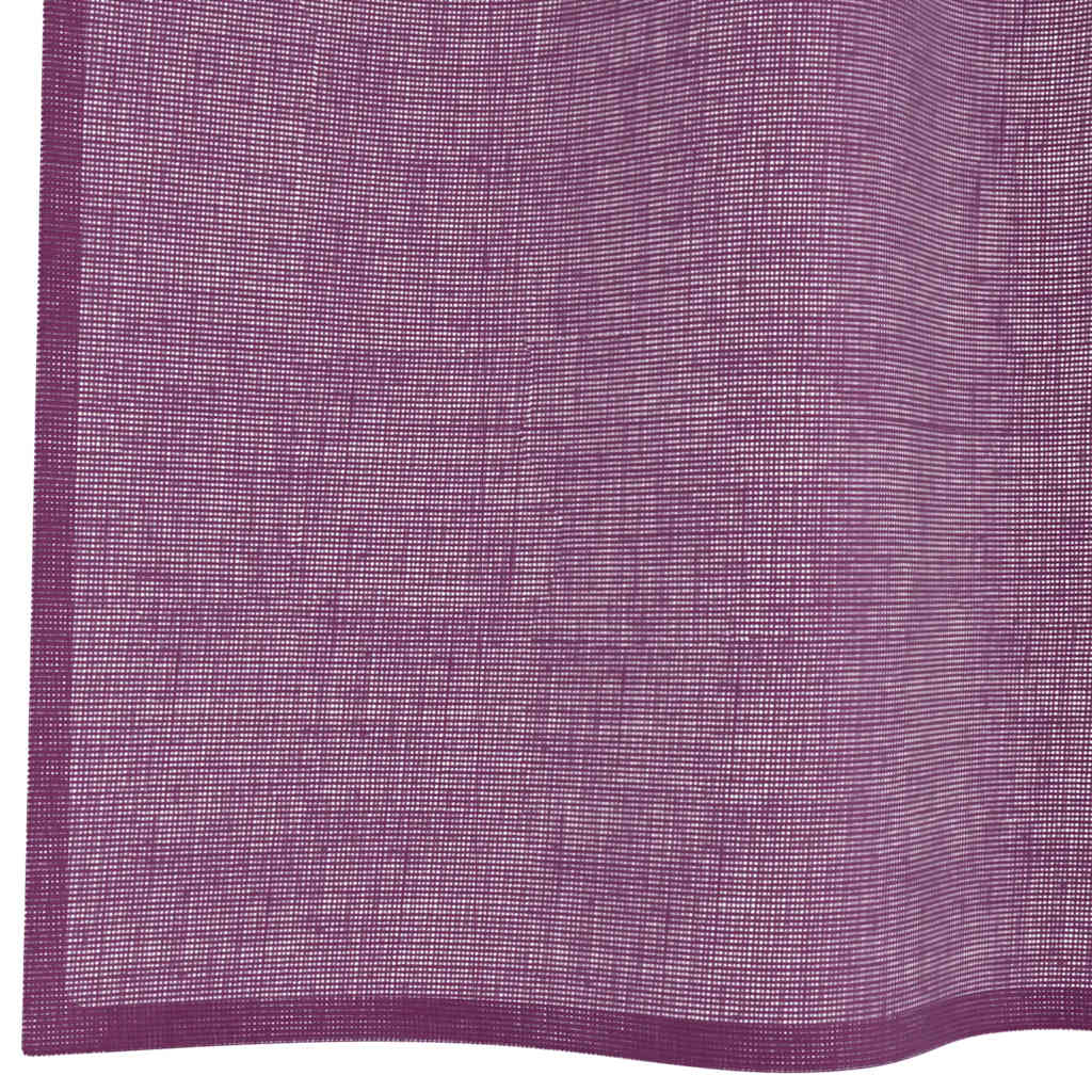 Voile zavjese s ušicama 2 kom ljubičaste 140x245 cm
